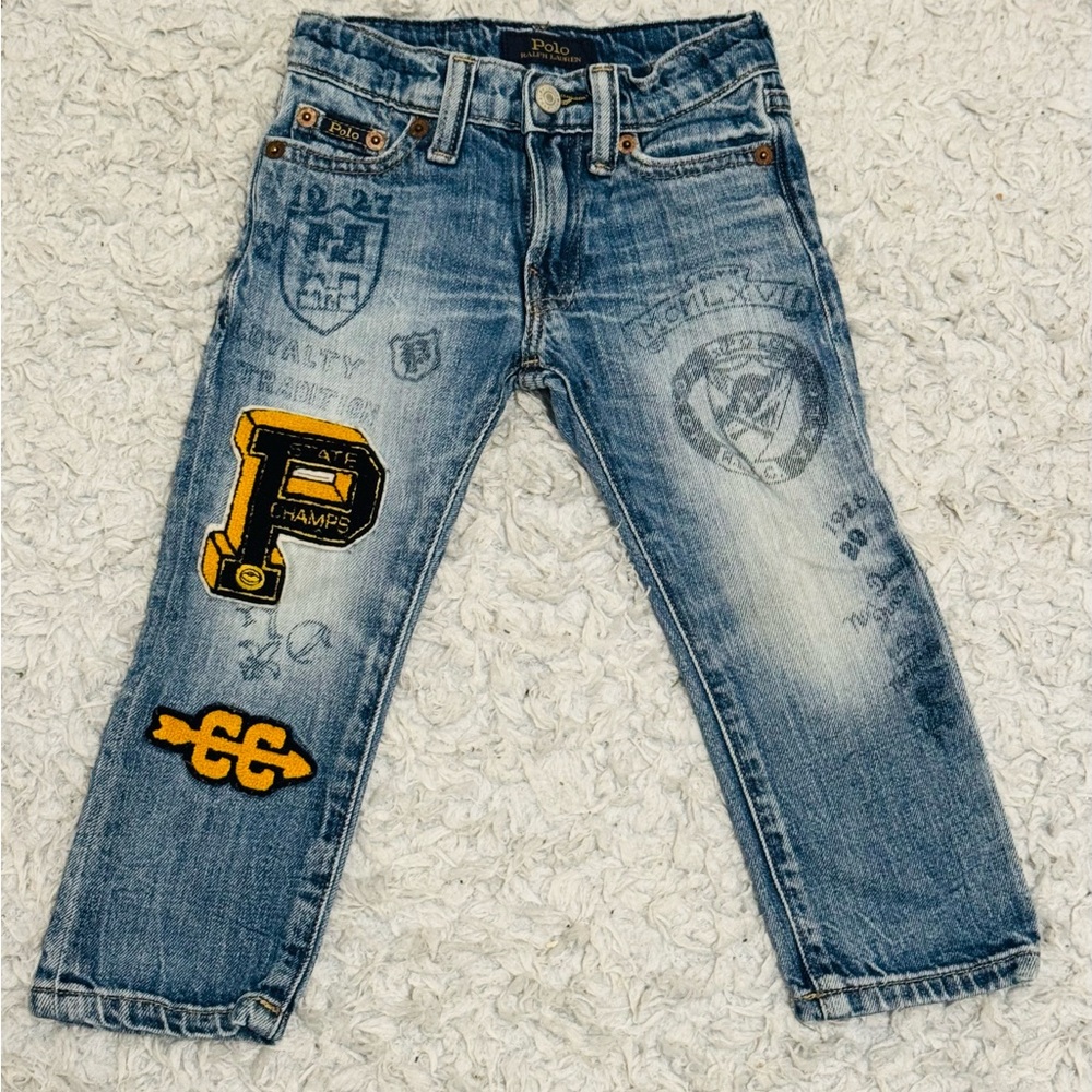 Polo by Ralph Lauren Light Blue Embroidered Jeans Boys 2/2T